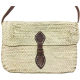 Bolso rectangular mediano con solapa mimbre EMIM