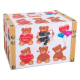 caja pequeña de madera ositos