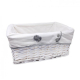 contenedor rectangular pequeño blanco con forro emim mimbre barcelona