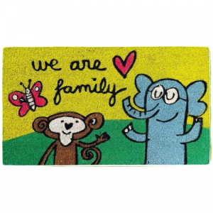 felpudo multicolor we are family
