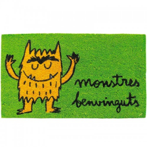 felpudo verde monstres benvinguts