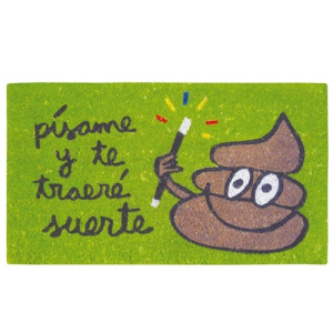Felpudo de fibra de coco con base antideslizante de goma. emim