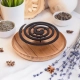 Euroscents Diffusion - Quemador redondo de incienso espiral con soporte metálico
