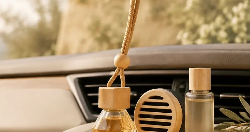 Ambientadores para coche con frasco colgante, difusor de rejilla y recambio