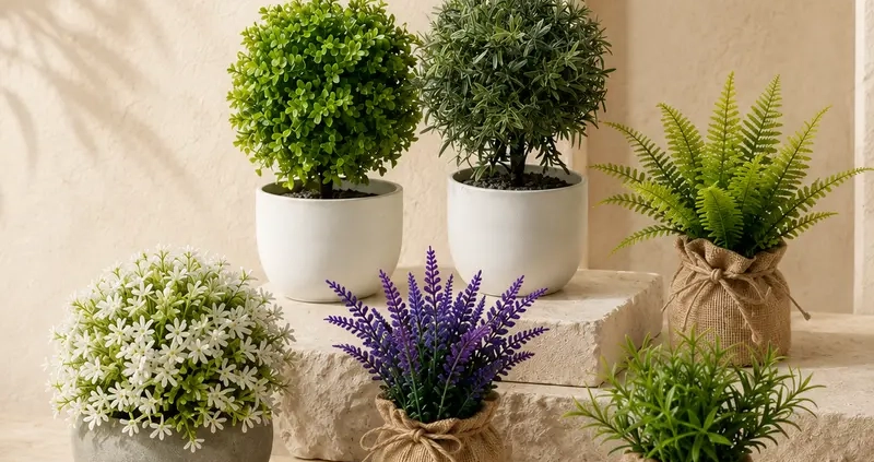 plantas-miniatura-800x800 Plantas artificiales decorativas pequeñas en macetas y saquitos de yute
