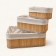 Cesta rectangular almacenaje bambú en varios tamaños