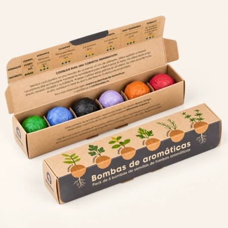 Pack de 6 bombas de semillas aromáticas Resetea