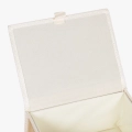 Caja con tapa de bambú rectangular con forro de tela