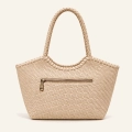 Bolso shopper trenzado efecto piel en varios colores