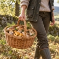 Cesta de mimbre para setas de diseño trenzado natural y gran resistencia
