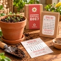 Calendario Plantable 2027 de papel con semillas y diseño compacto