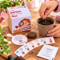 Caja cuadrada del kit infantil Las partes de una flor con ilustración
