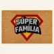 Felpudo Super Familia de fibra de coco con diseño rectangular y base de goma