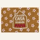 Felpudo En esta casa rectangular de fibra de coco con flores y base de goma