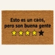 Felpudo Esto es un caos rectangular con estrellas de fibra de coco